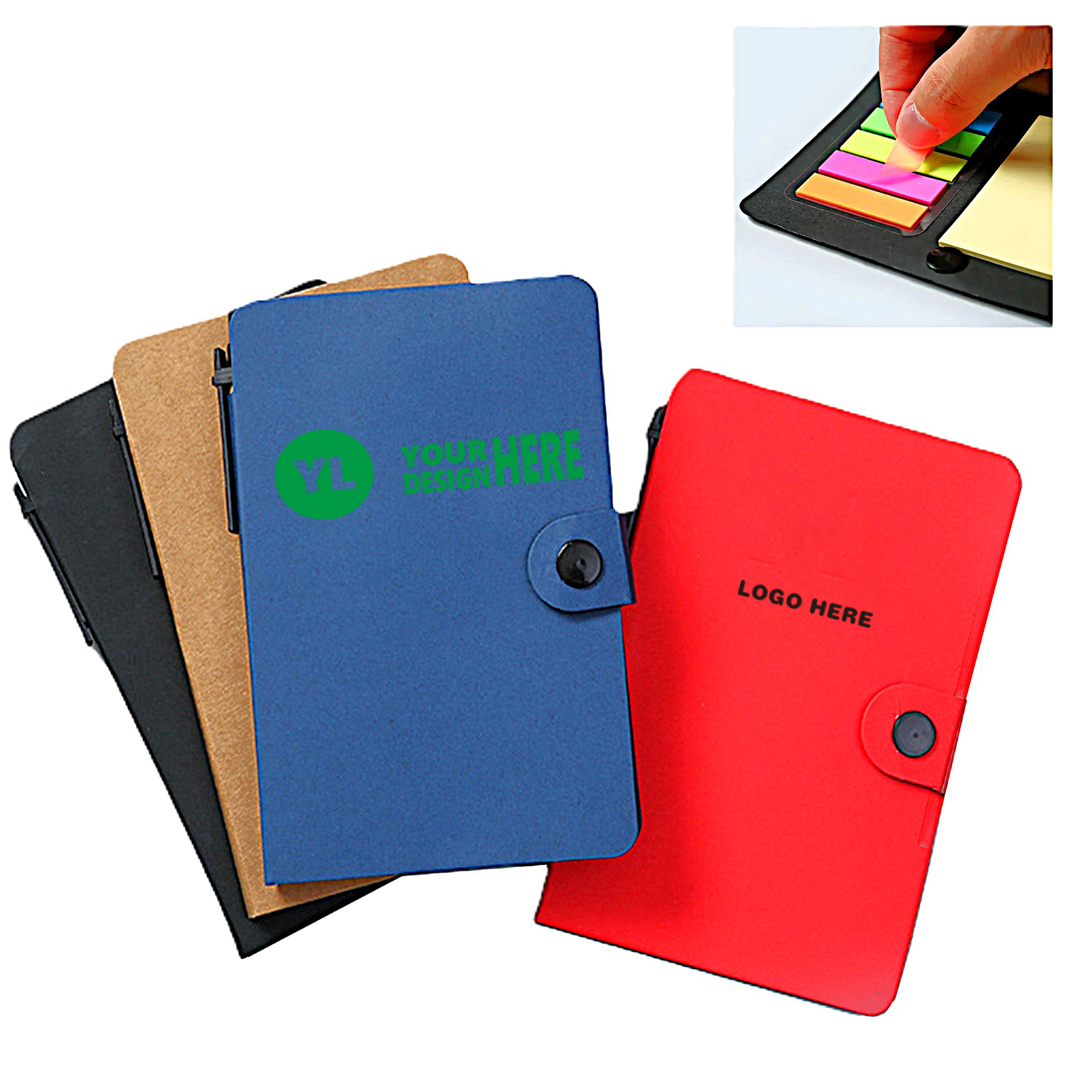 Sticky Notes Notebooks Colored Page Markers Bundle Set 1