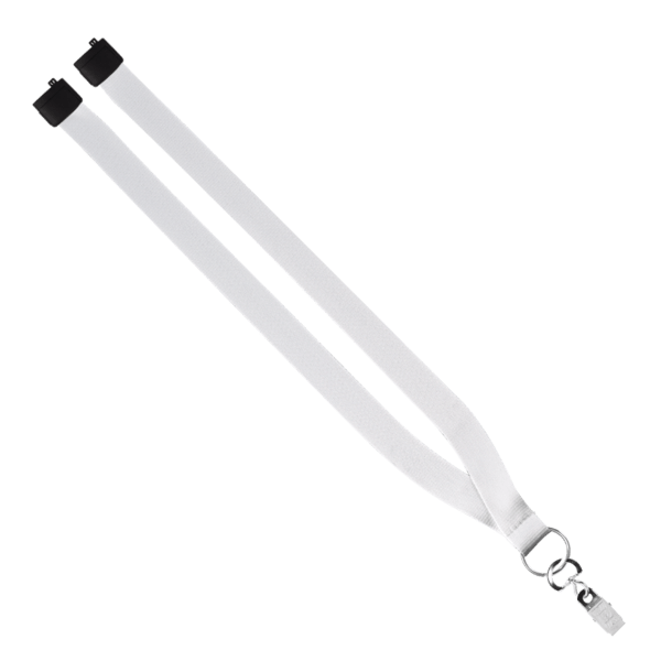 3/4" Dye-Sublimated Lanyard with Silver Tone Metal Crimp & Split Ring 3