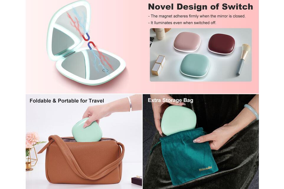 Lighted Travel Makeup Mirror 4