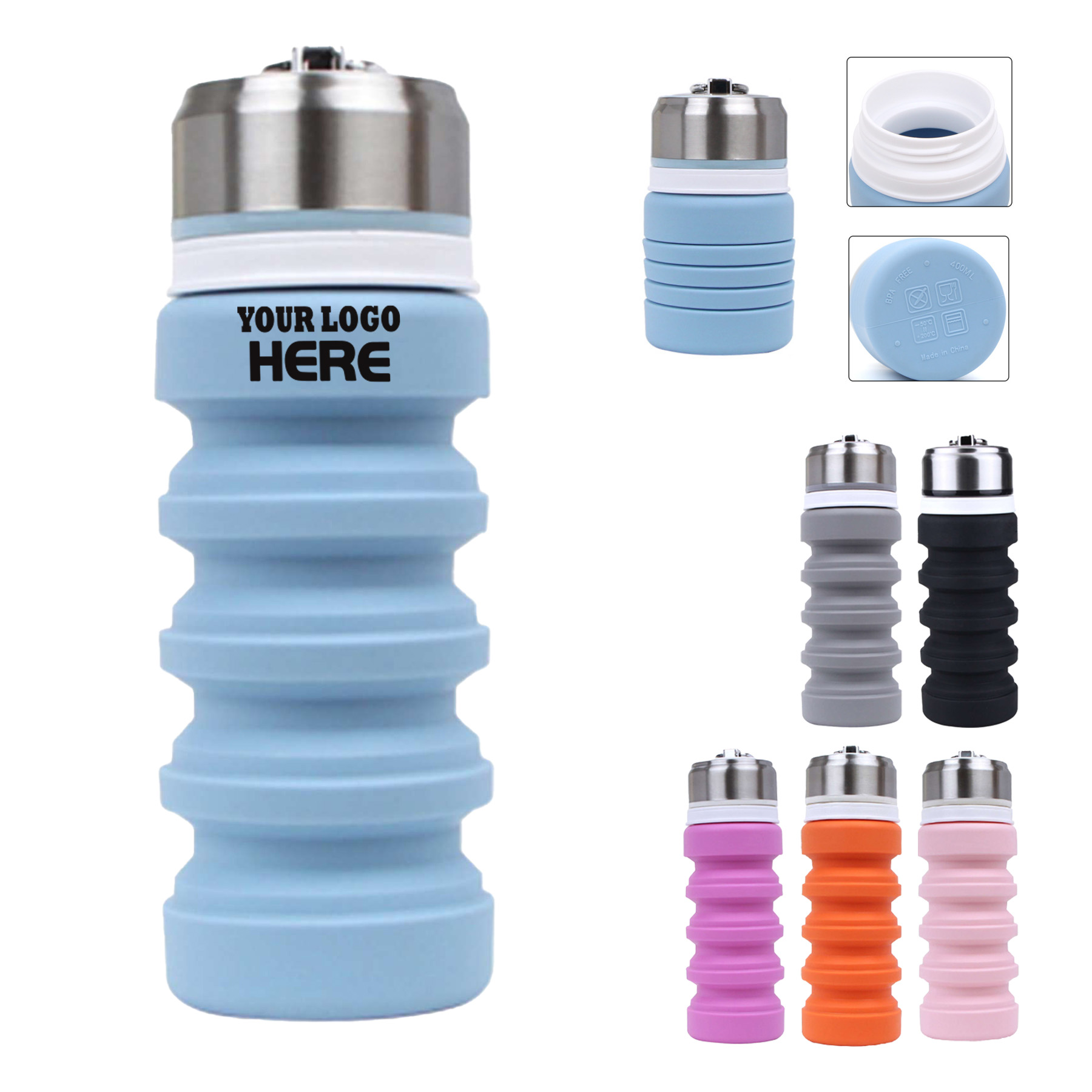 14 Oz Silicone Collapsible Bottle 2