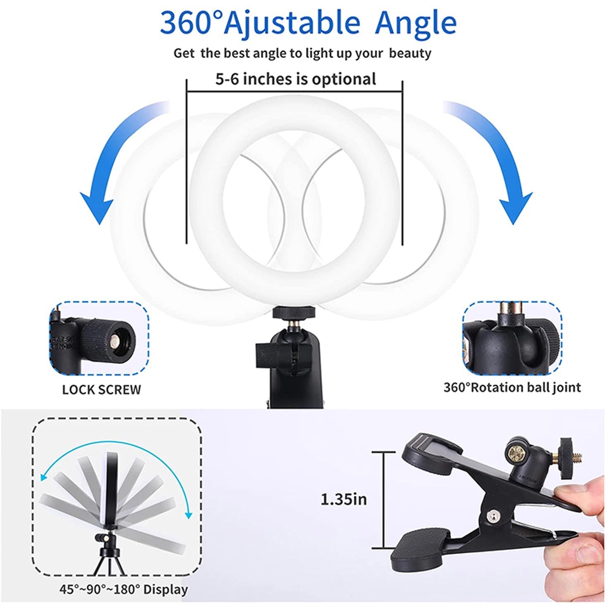 Professional Rechargeable Selfie Ring Light 1