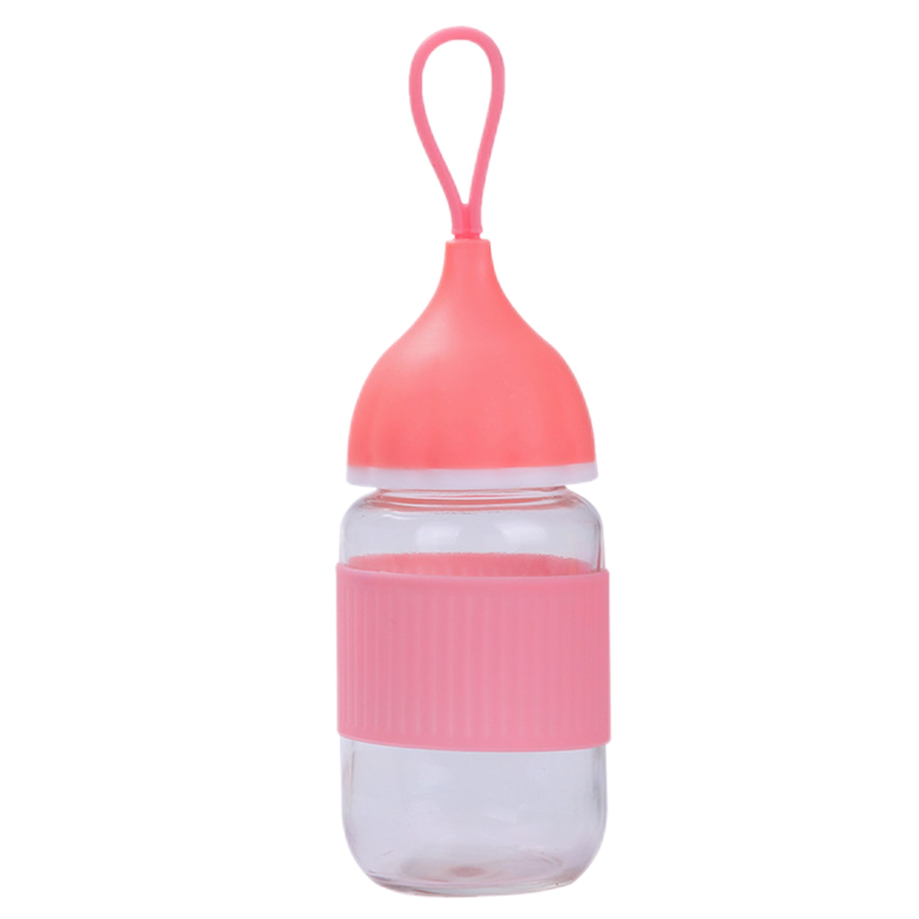 Penguin Shaped Glass Cup W/Lanyard 5