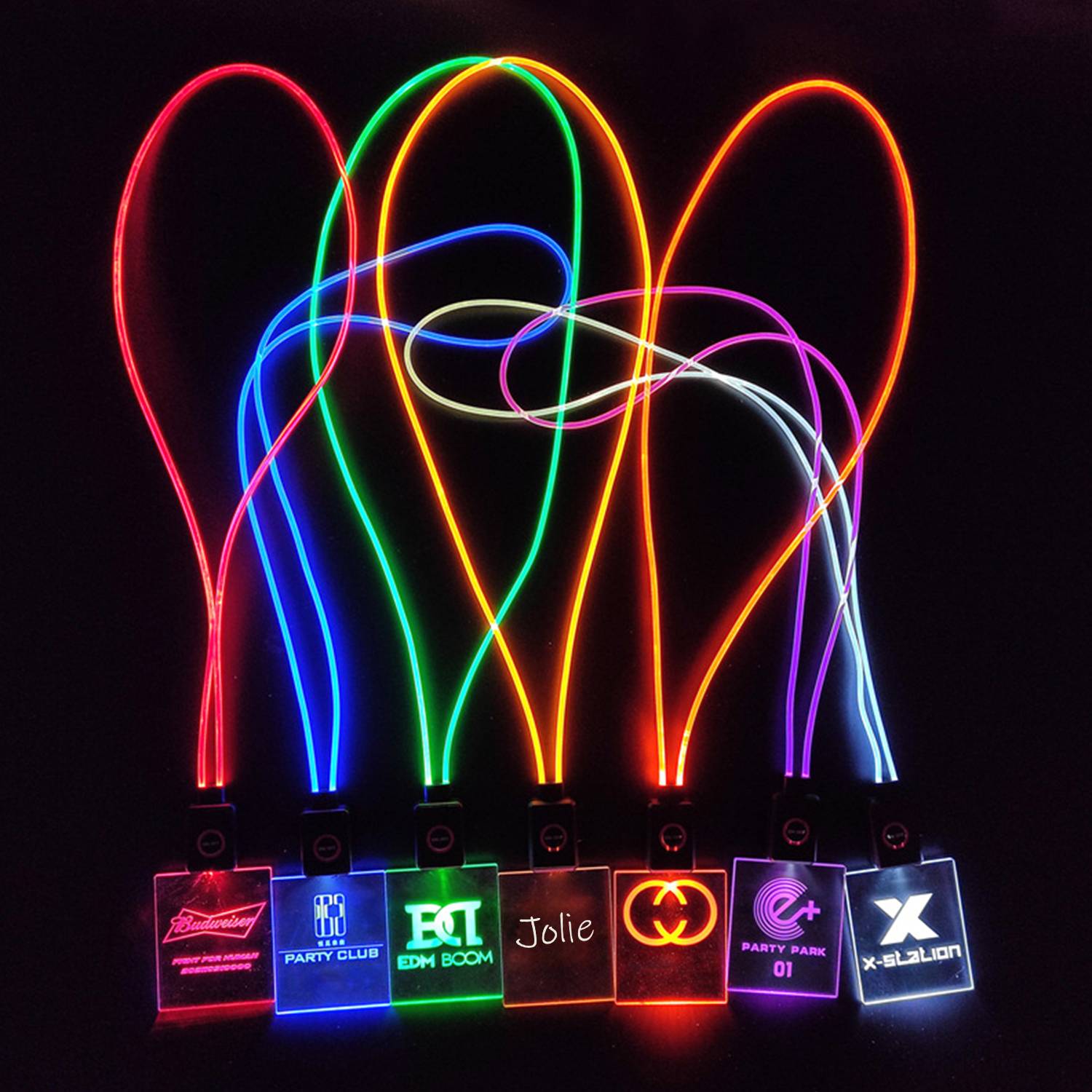 LED Necklace with flashing pendant 8