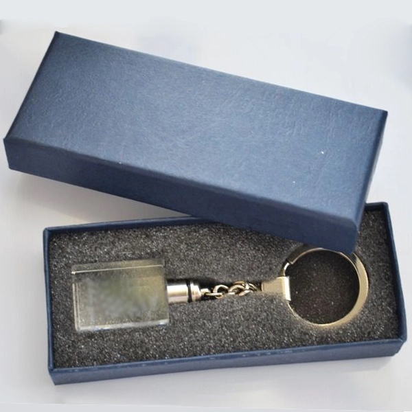 LED Light 3d/2d Laser Engraving Crystal Glass Keychain 5