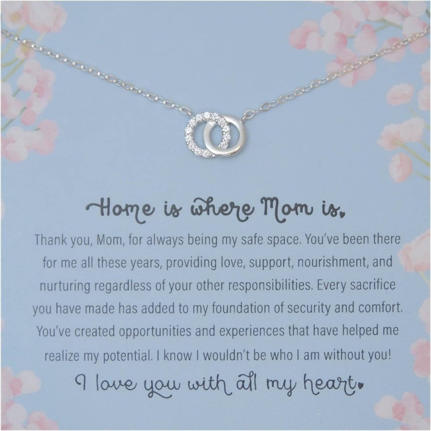 Double Ring Zircon Necklace 2