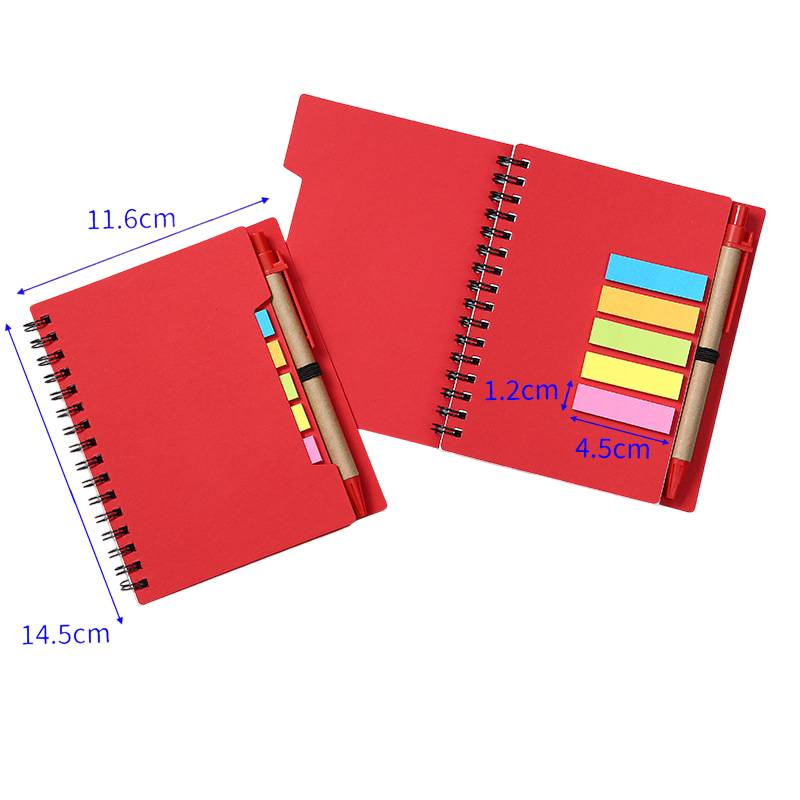 Spiral Notebook W/ Sticky Notes & Pen 5