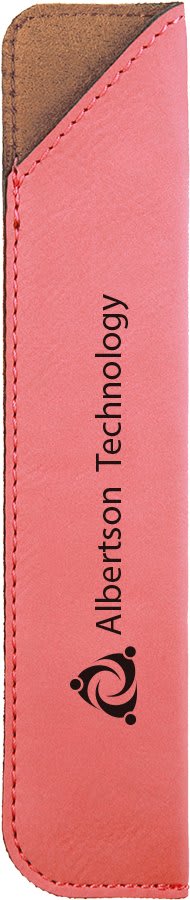 Pink Faux Leather Pen Case 1