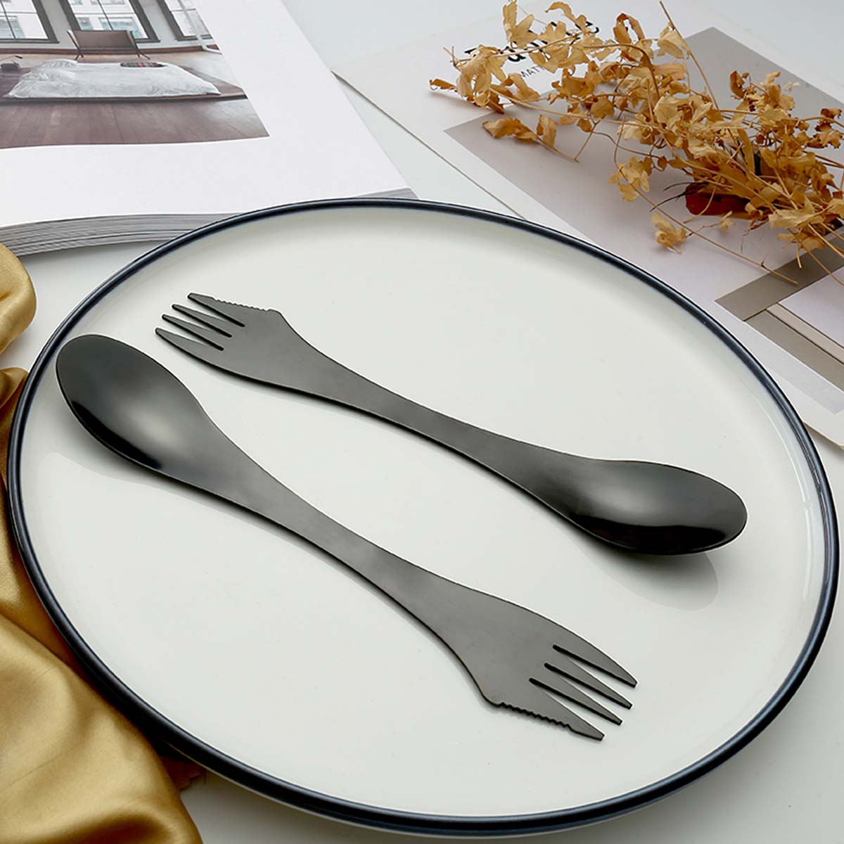 3 In 1 Stainless Steel Camping Spork 3