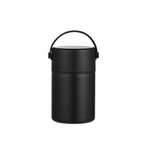850ml Stainless Steel Food Cup With Double Wall Insulation Foldable Spoon 2