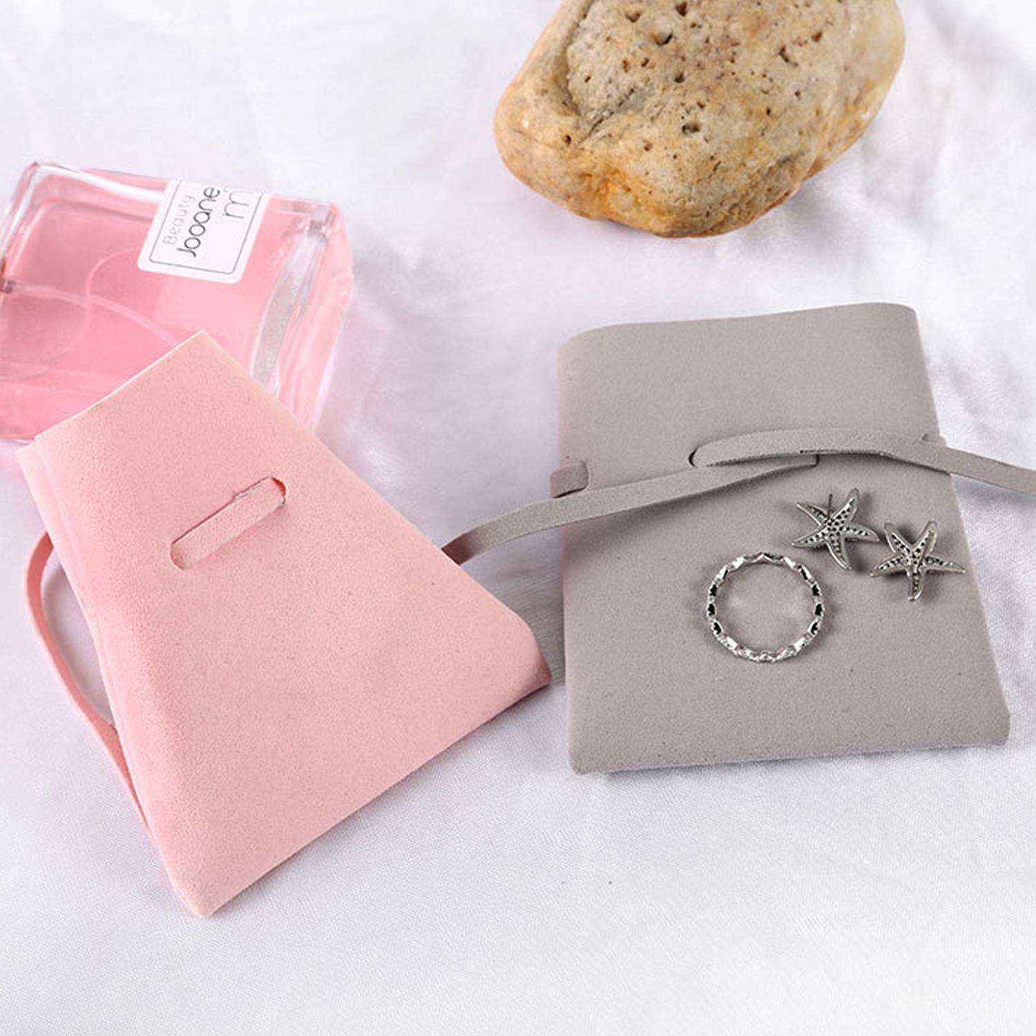 Microfiber Velvet Jewelry Drawstring Pouch 4