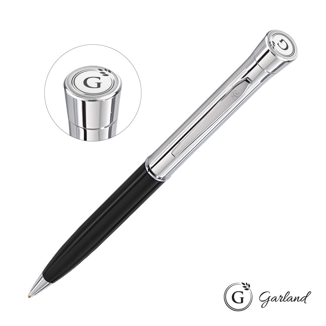 Garland® Monogram Twist Ballpoint Pen - Chrome 3