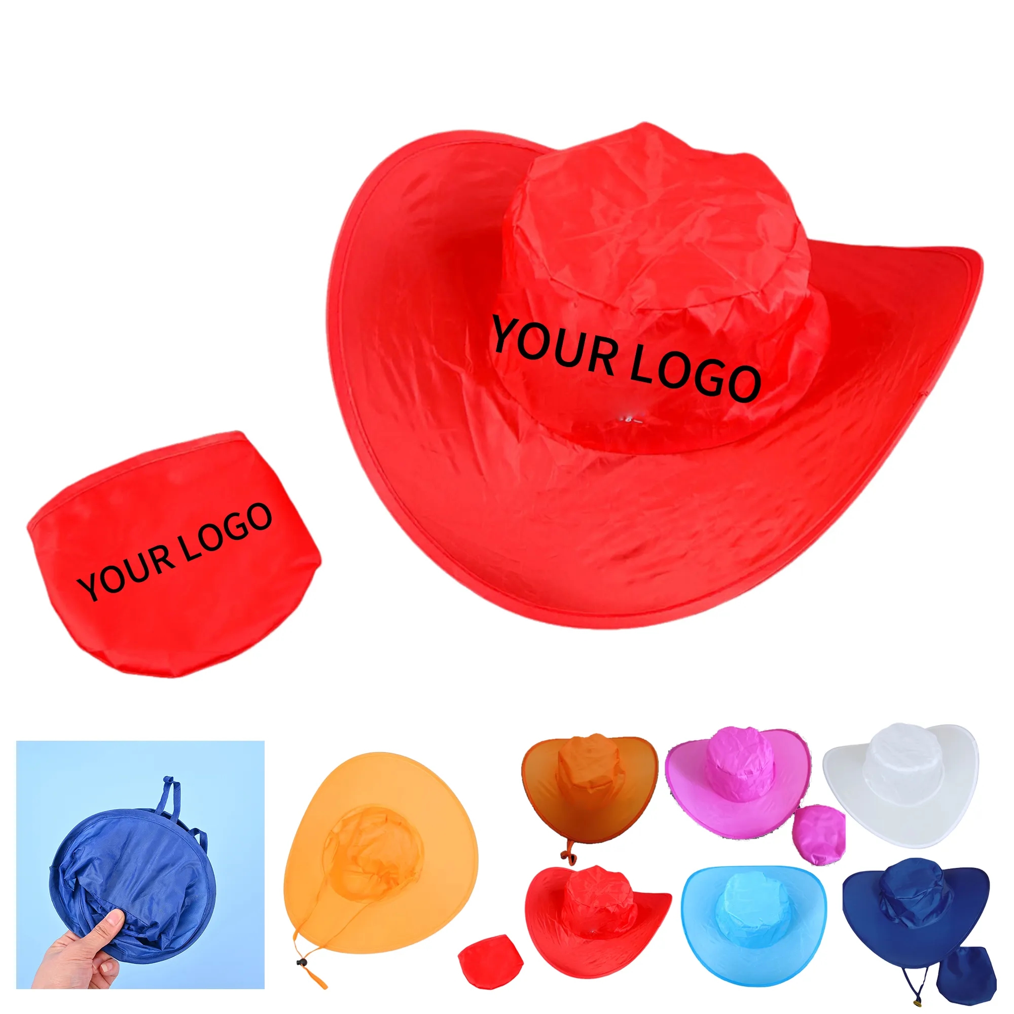 Collapsible Cowboy Hat Polyester 1