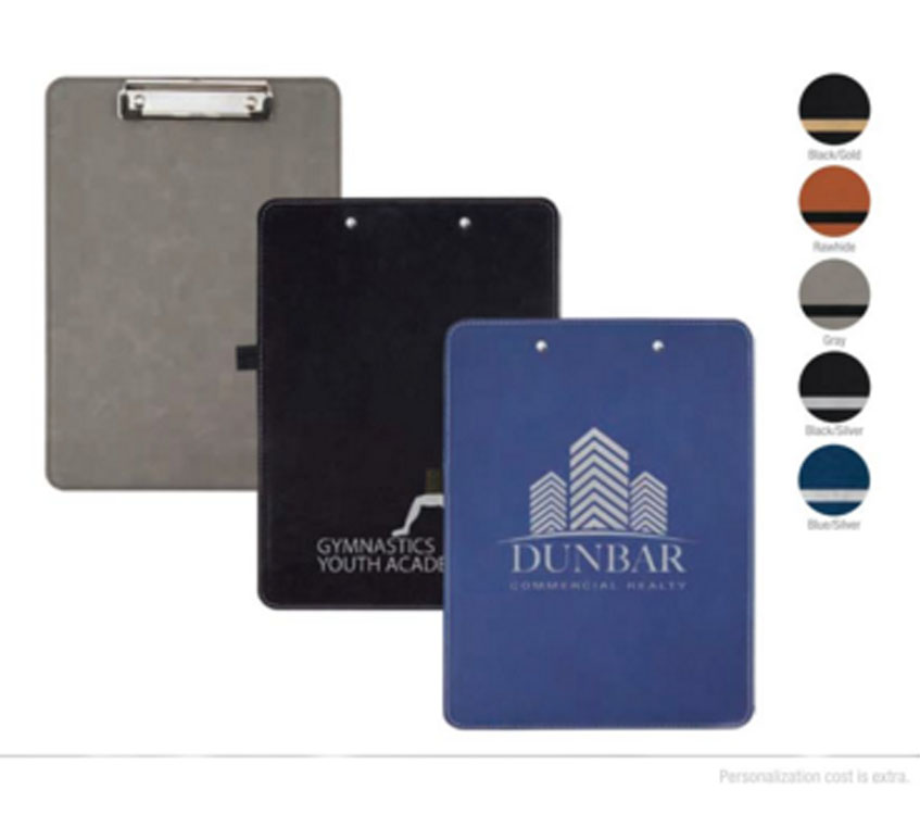 9" x 12 1/2" Rawhide Laserable Leatherette Clipboard 2