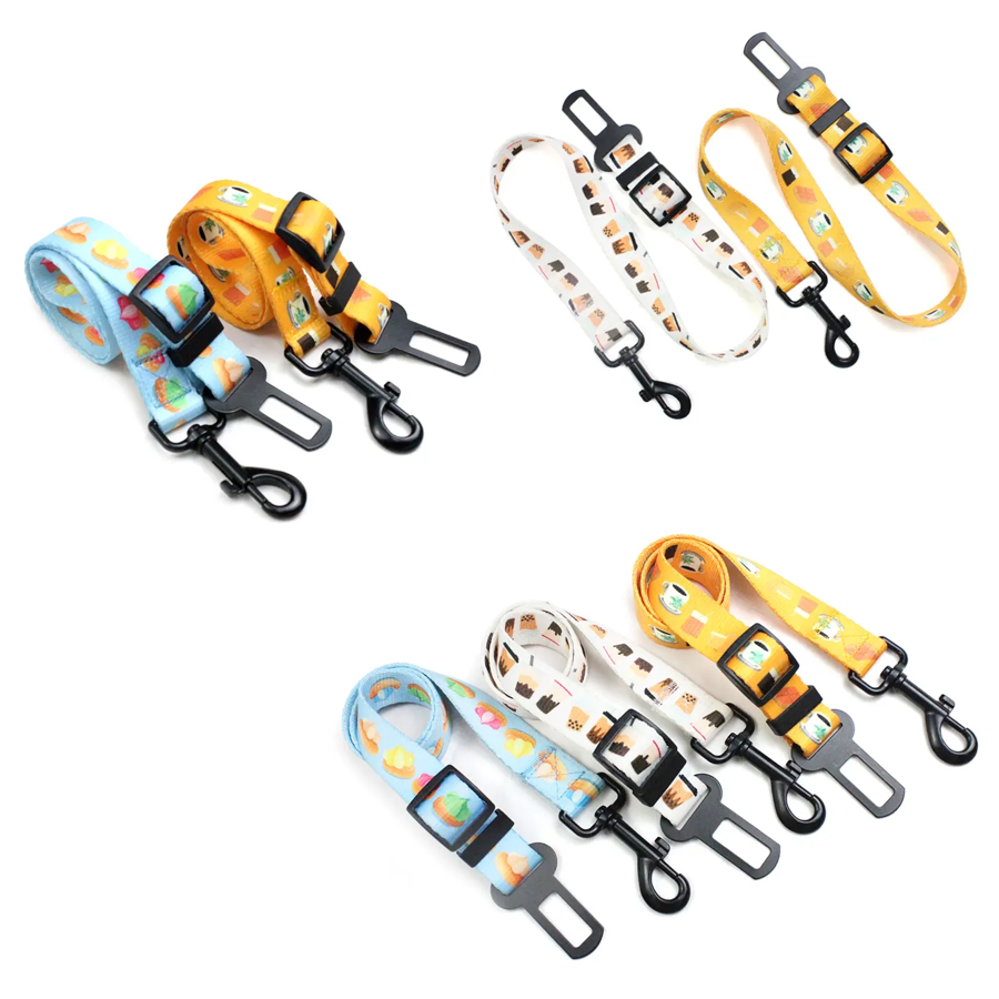 Sublimated Seatbelt Leash with Adjustable Loop