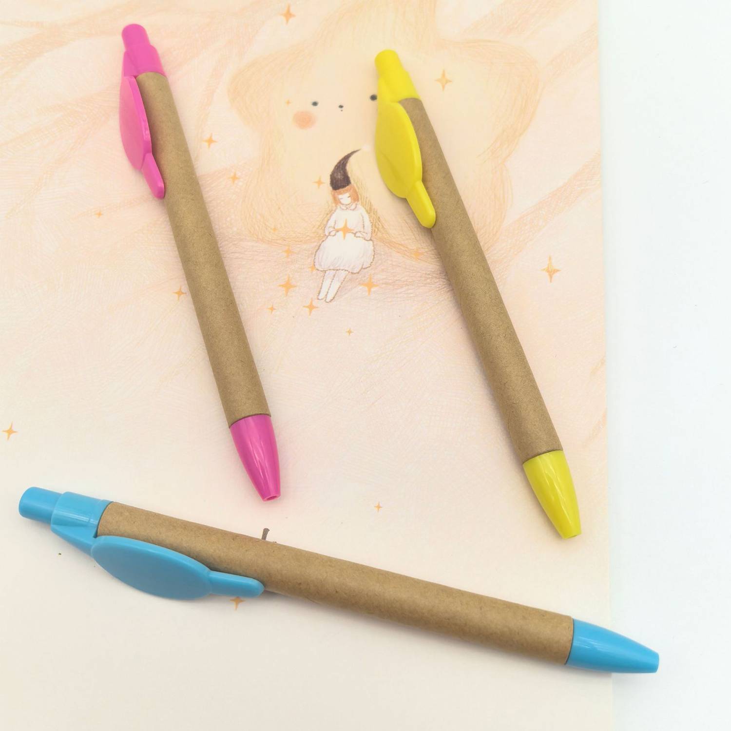 Retractable Paper Tube Ballpoint Pen 1