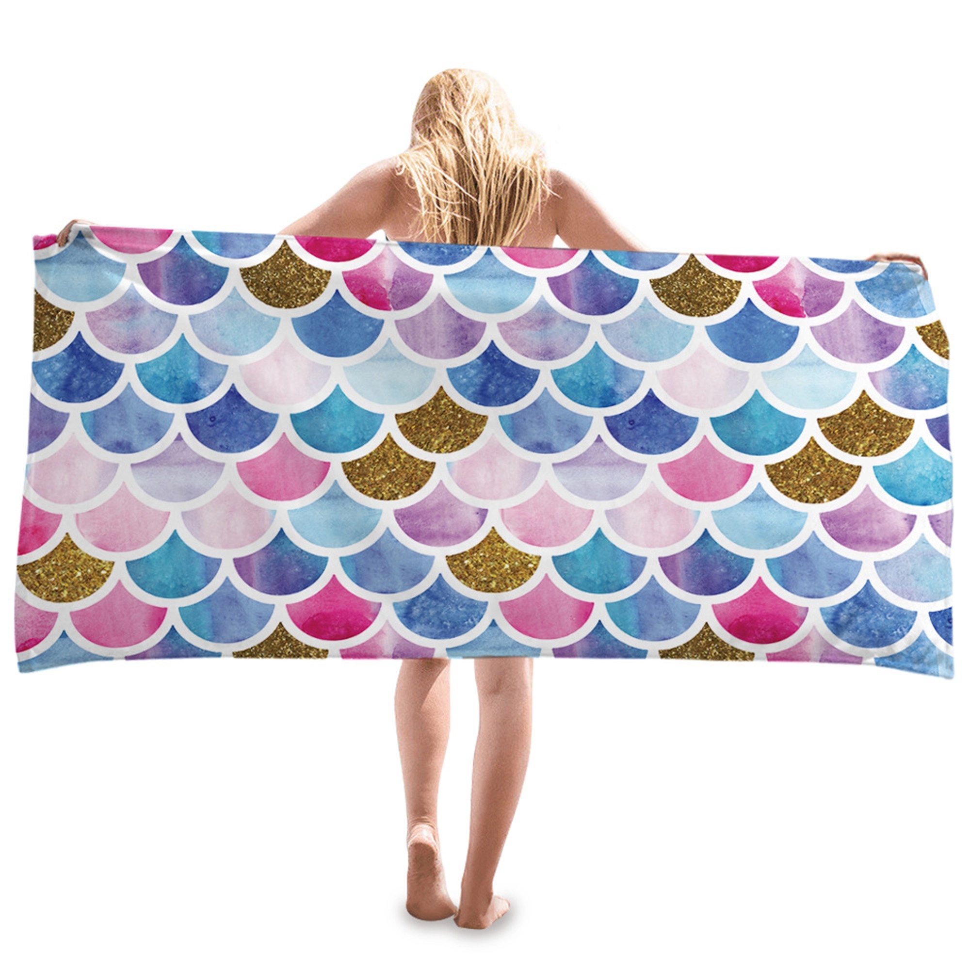 30" x 59" Full Color Microfiber Terry Beach Towel 6