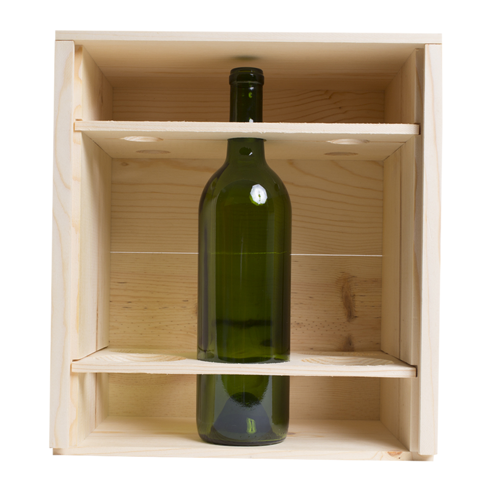 6-Bottle (2x3) Wood Wine Box 2