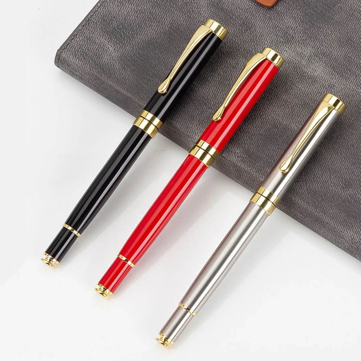 Metal Engraving Custom Gift Roller Ballpen Ballpoint Pen Set 4