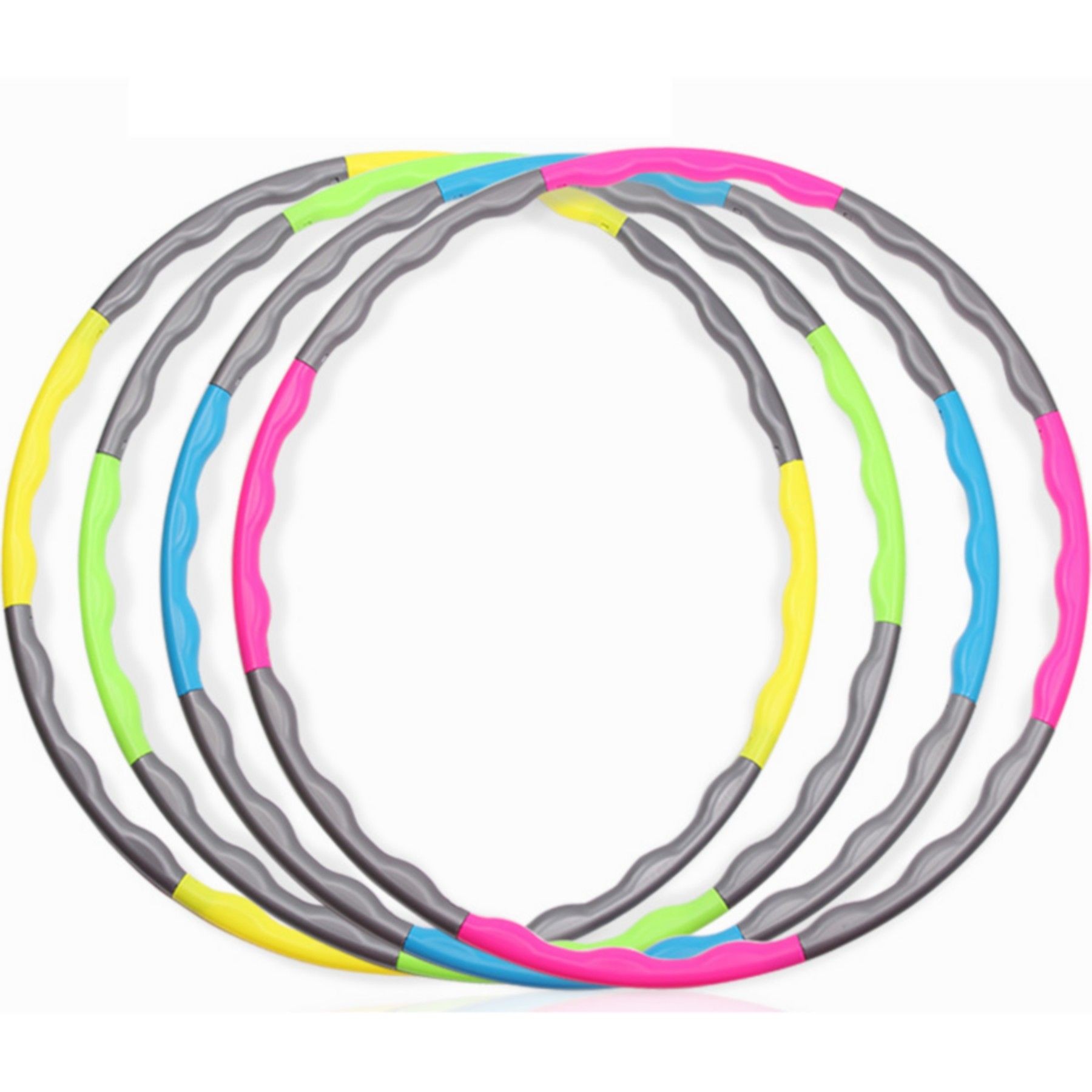Snap Together Detachable Adjustable Weight Plastic Hula Hoop 2