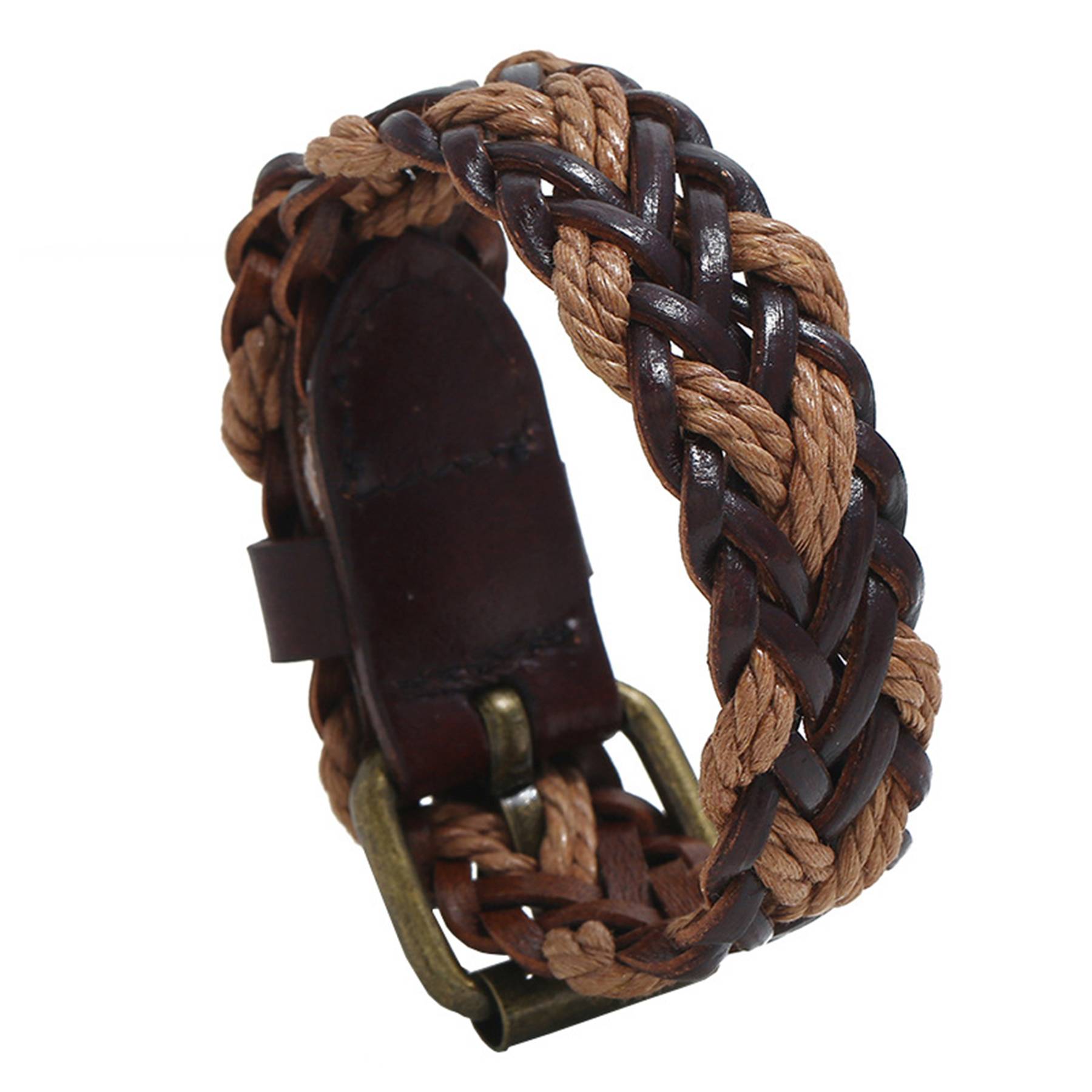 PU Simple personality street photography men's bracelet 4