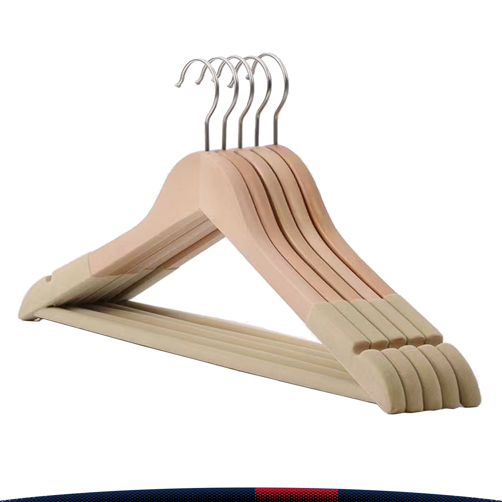 Linop Wooden Velvet Hanger 6