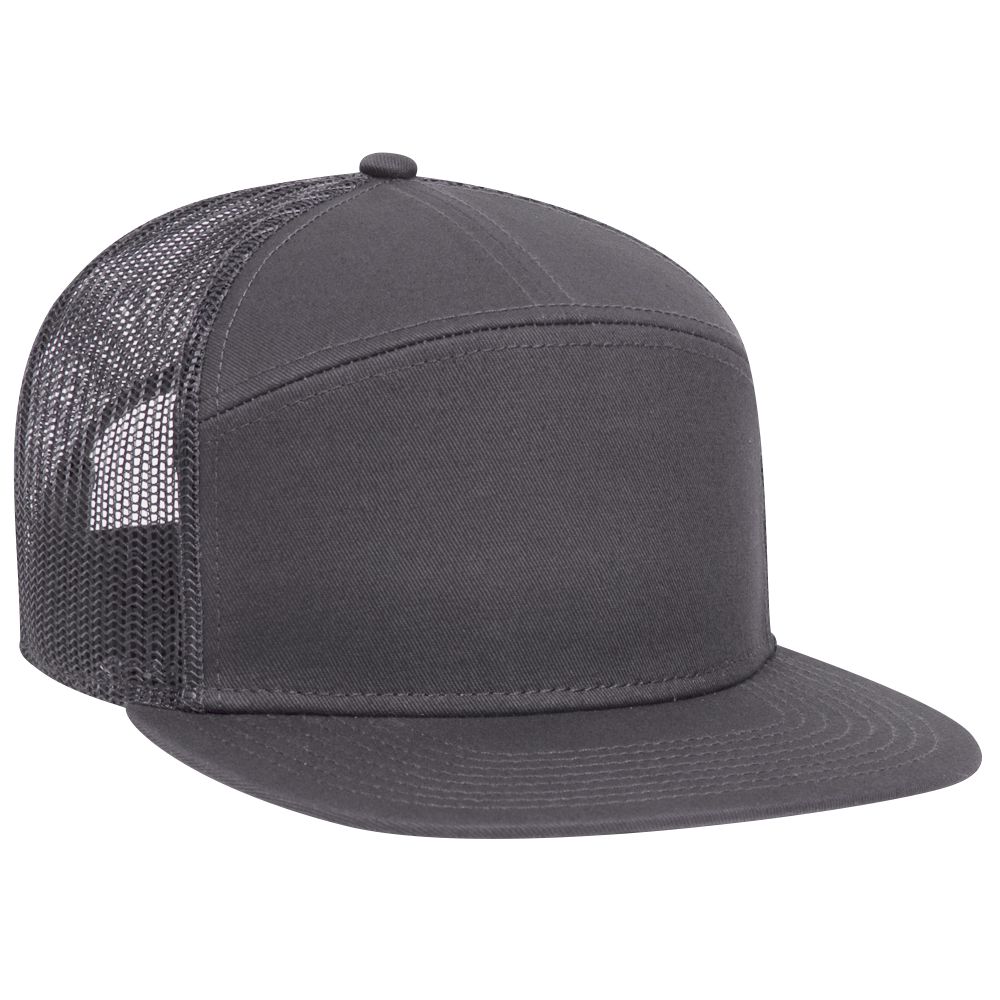OTTO CAP® OTTO SNAP 7 Panel Pro Style Mesh Back Trucker Snapback Hat 2