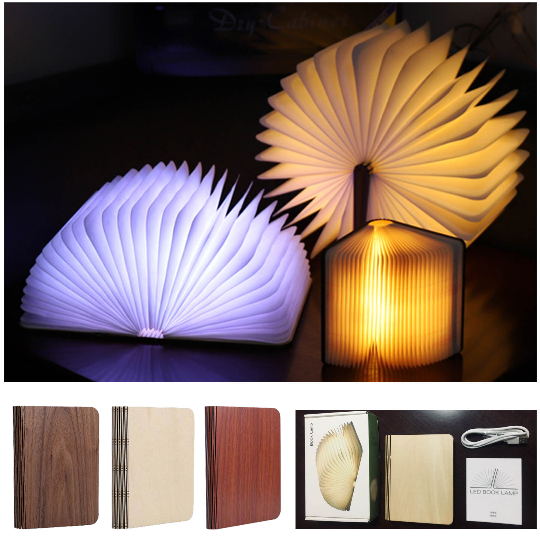 LED Rechargable Book Shape Lamp 1