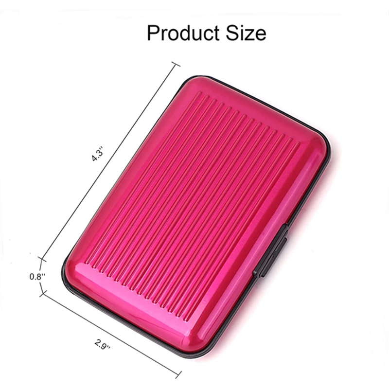 RFID-Blocking Aluminum Colorful Wallet Credit Cards Holder 3