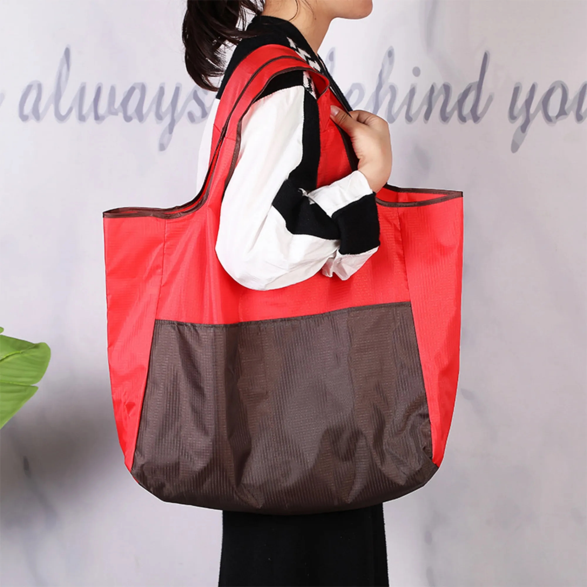 Foldable Reusable Shopping Tote Bag, custom tote bag with logo imprint 12