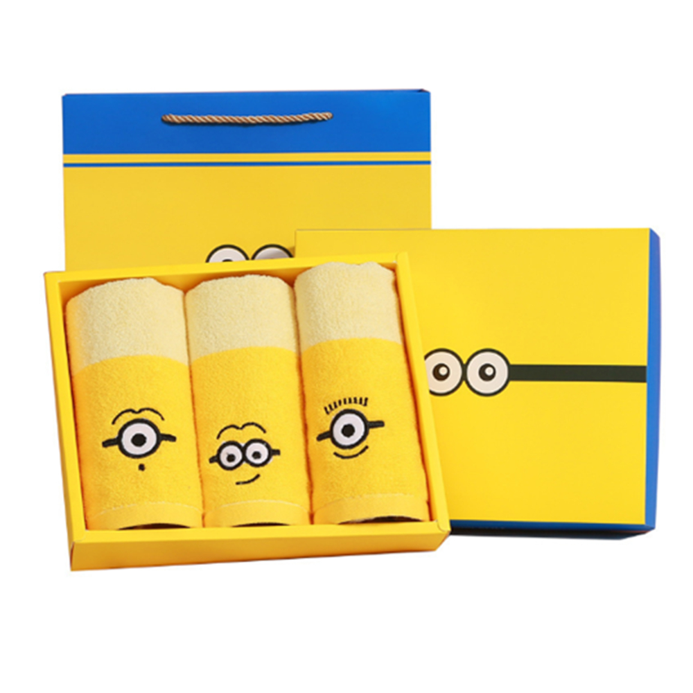3 Packs Cartoon Wash Cloth Gift Box Set 5