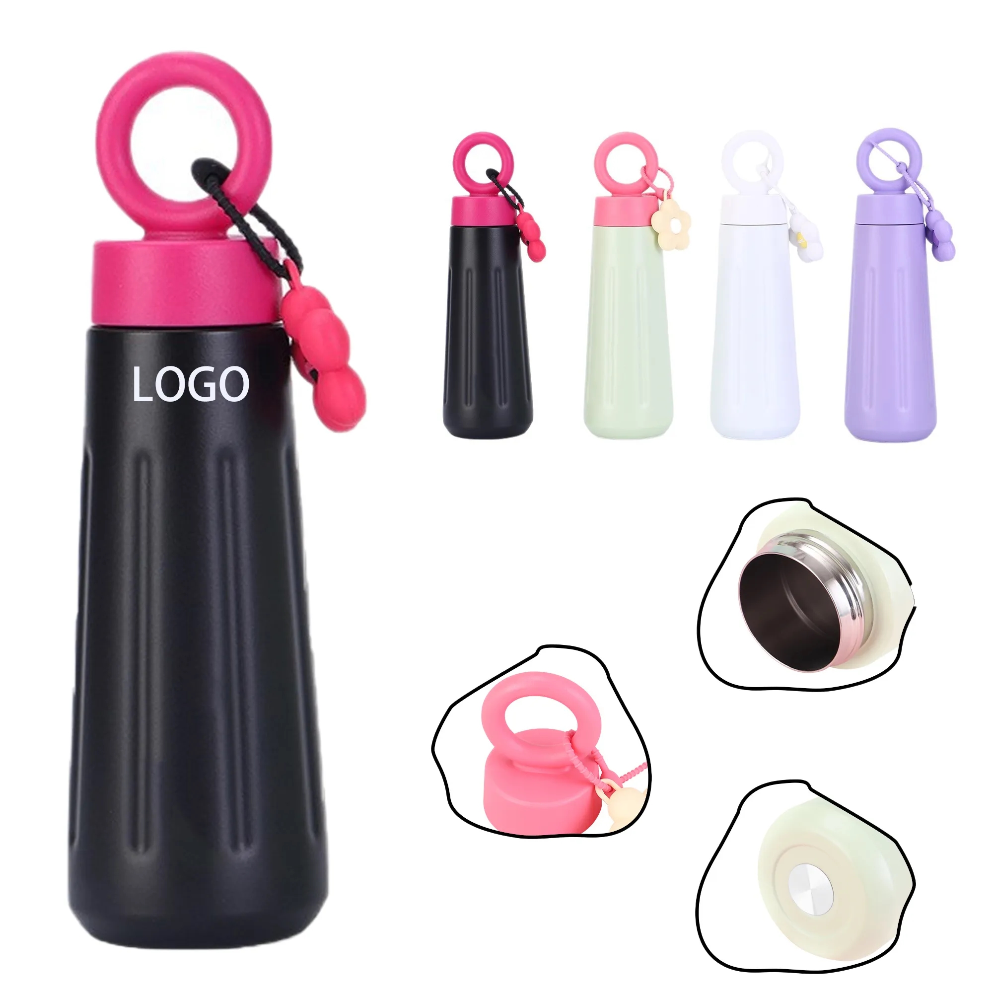 15 oz Petal shaped Stainless Steel Insulated Water Bottle 5