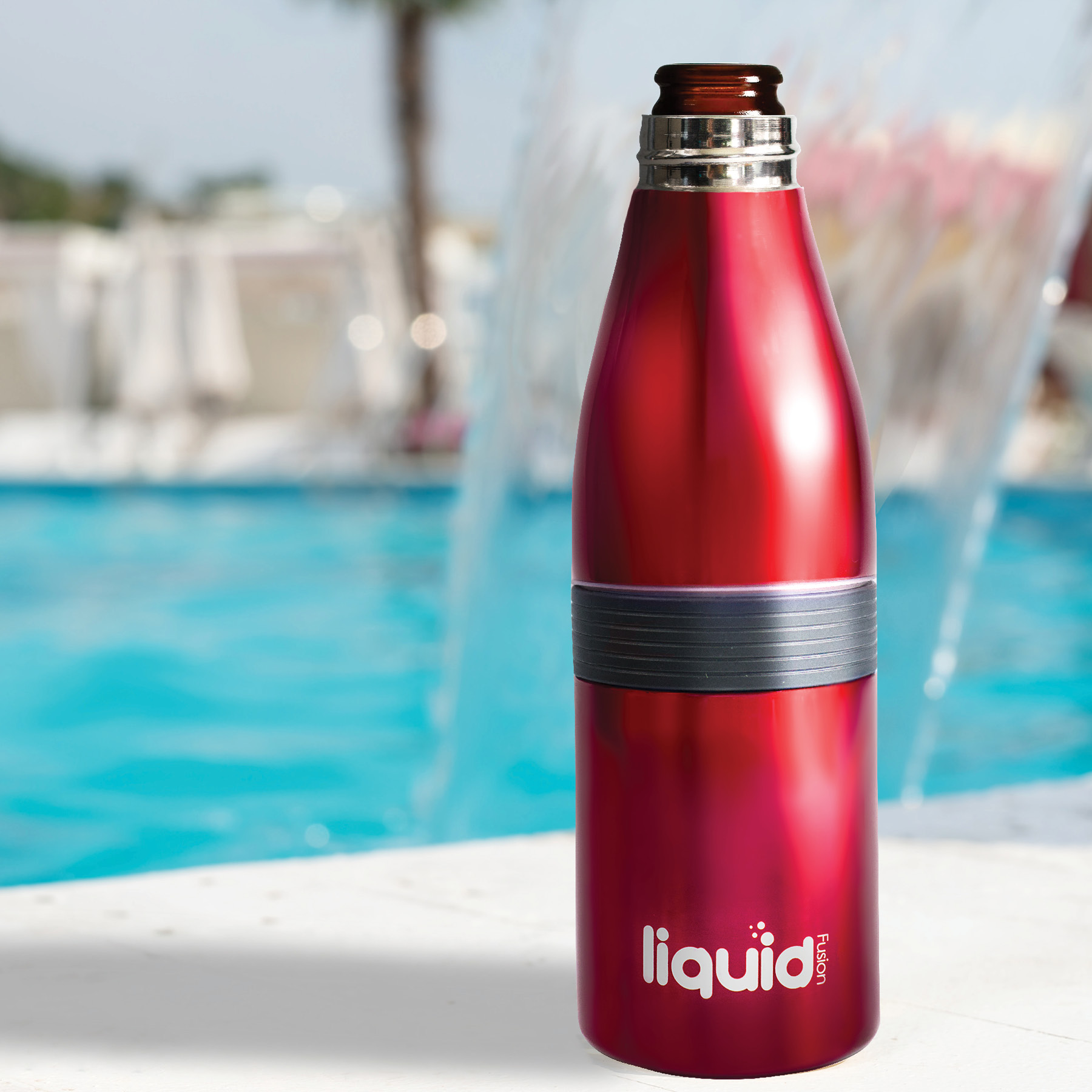 Liquid Fusion® Icy Bev Kooler® 22 oz. 3-In-1 Double Wall Stainless Steel Bottle 45