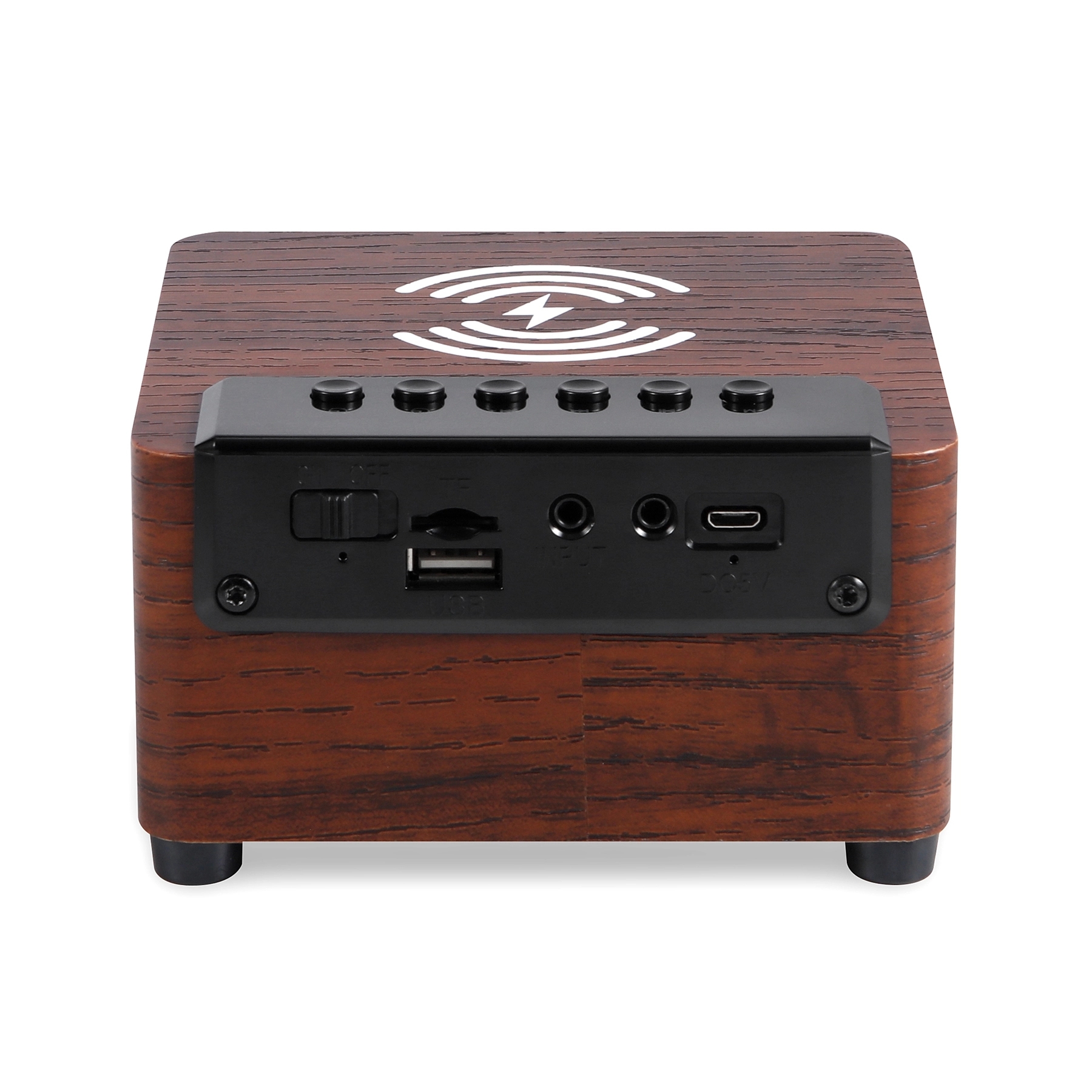 K2 Wooden 10 W Wireless Charger with Alarm Clock & Speaker 14