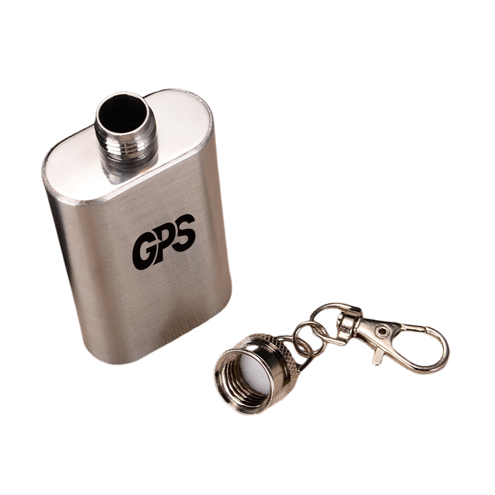 1 oz Metal Flask Keychain 1