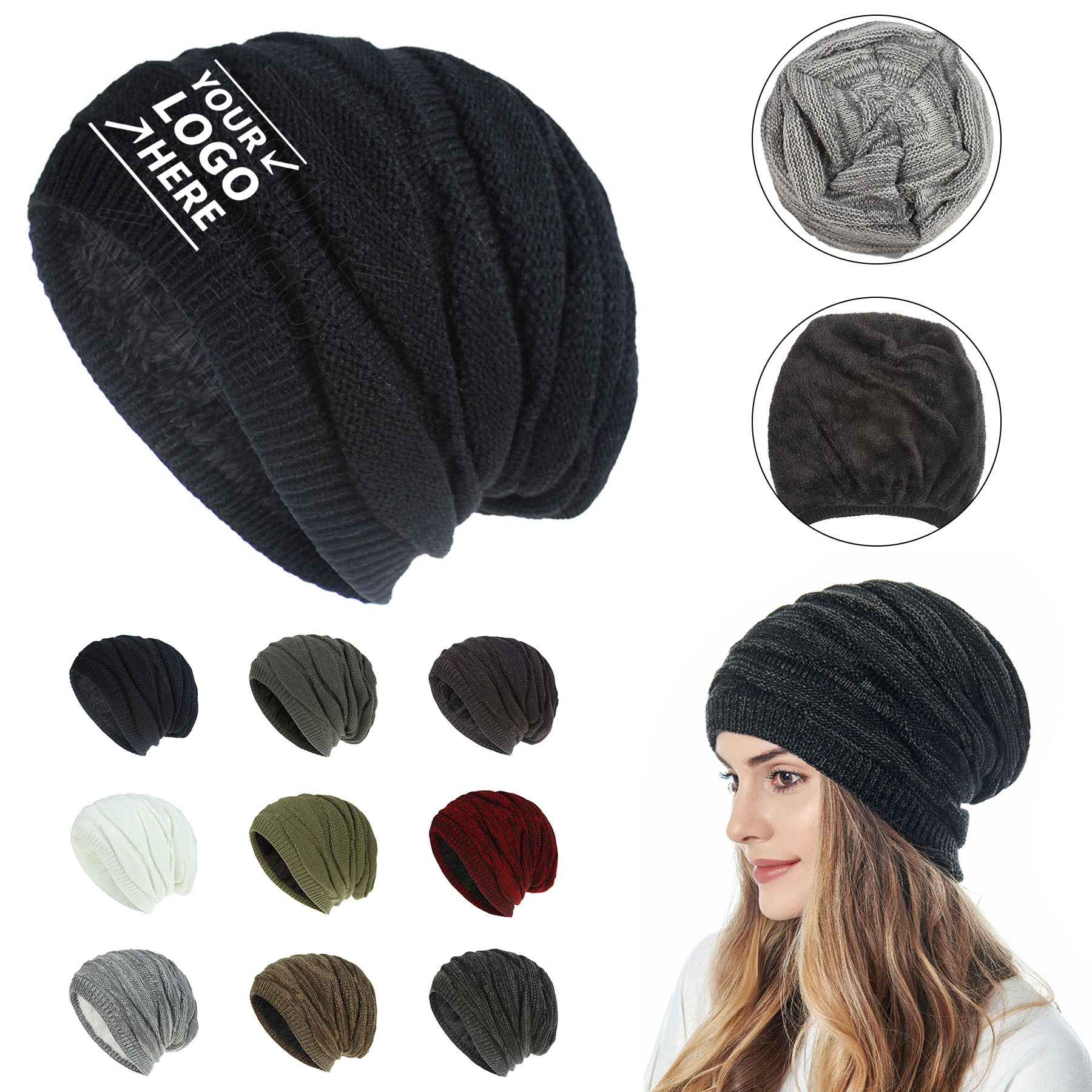 Classic Slouchy Knitted Beanie 2