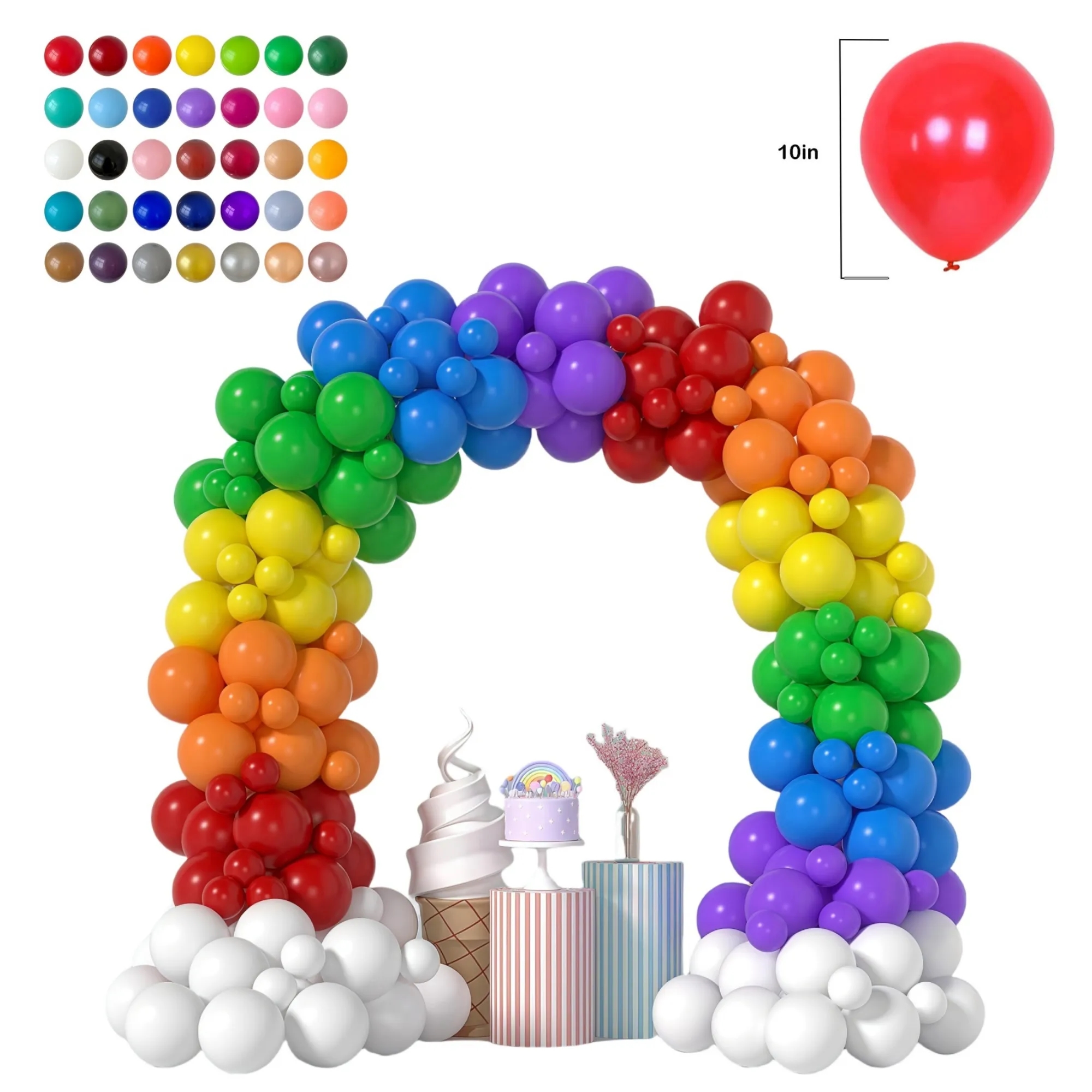 10Inch Colorful Latex Balloons 6