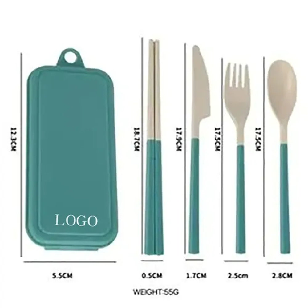Wheat straw cutlery knife fork spoon set 1