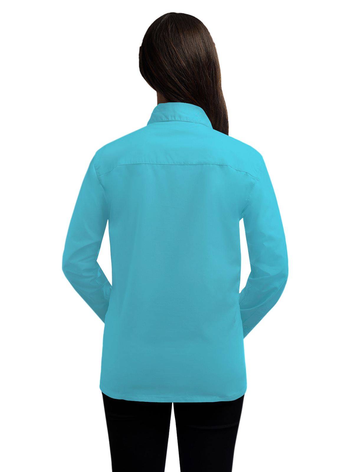 Blue Generation - Women's Pocketless Long Sleeve Superblend Poplin Shirt 96