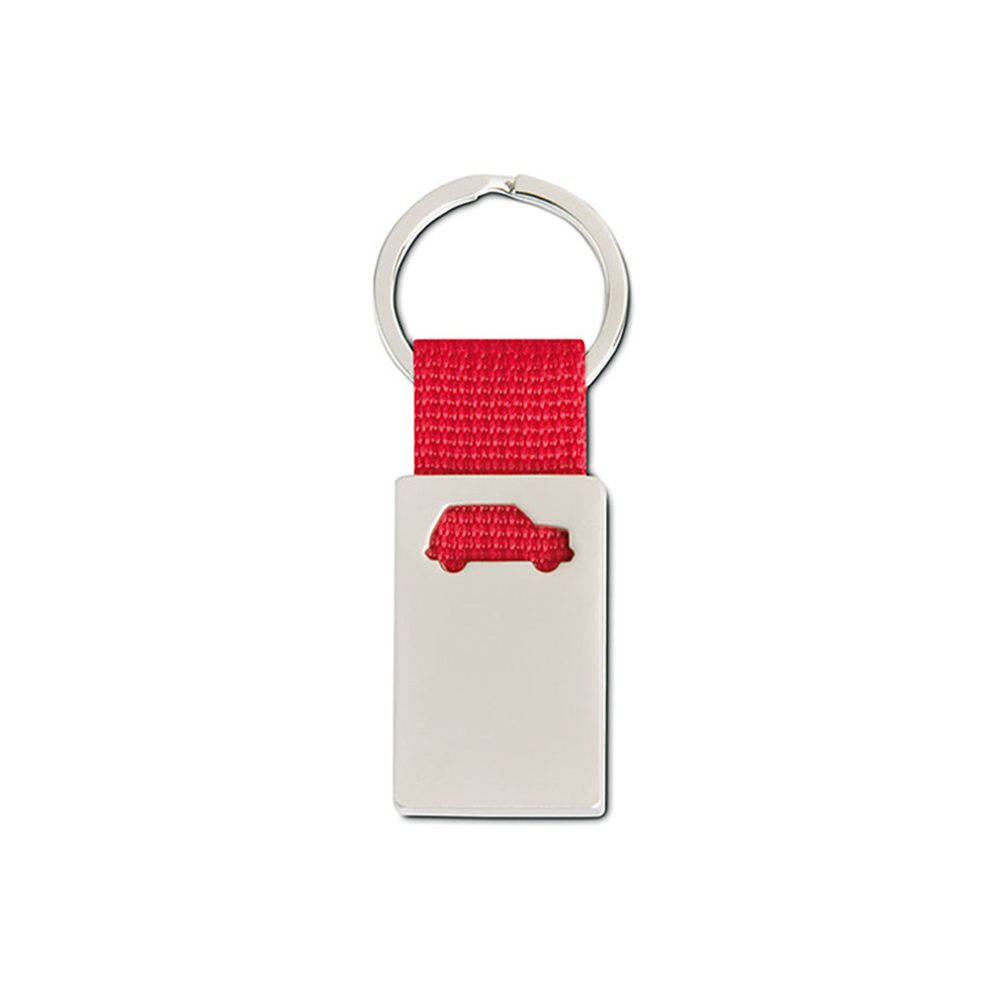 Car Shape Keychain - Alloy With Fabric Strap 3