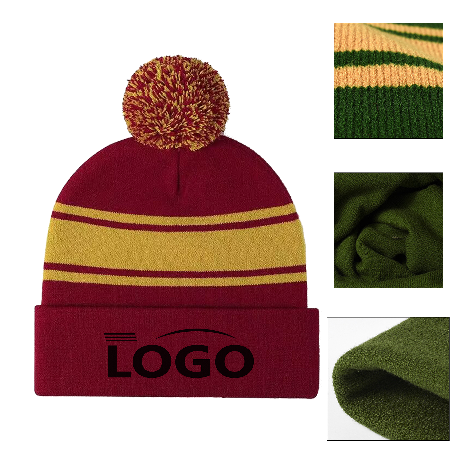 Outdoor Warm and Windproof Pom Hat 4