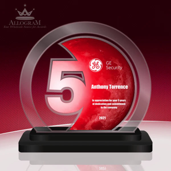 Years Of Service Acrylic Circle In Choice Of Color 3