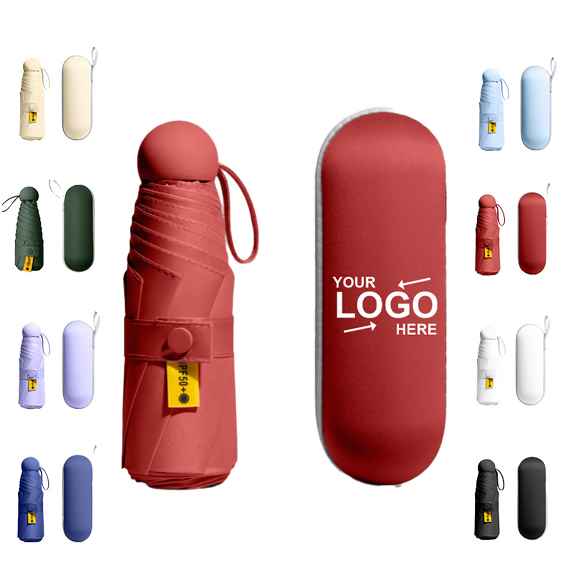 Mini Pocket Folding Umbrella With Case 4