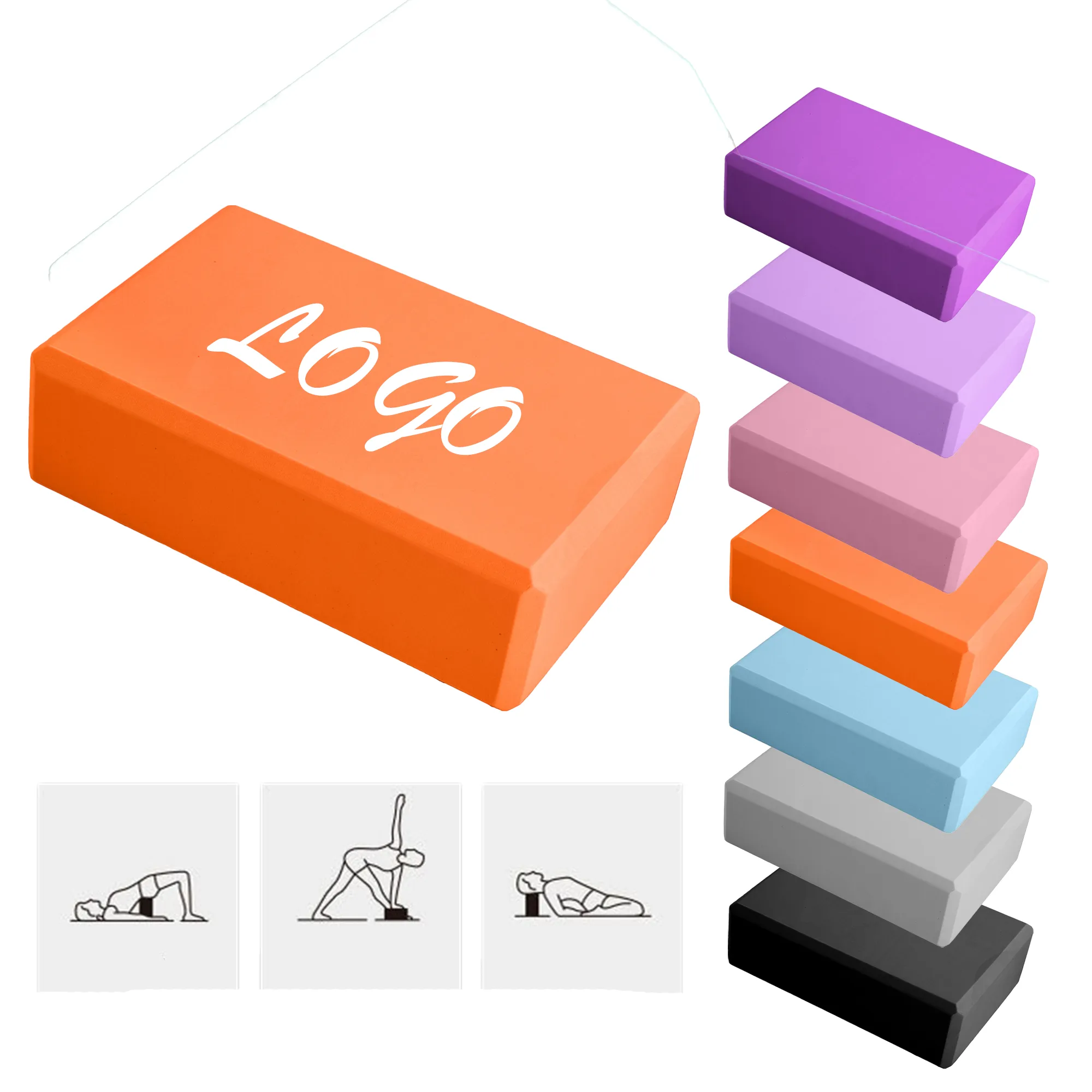 EVA Yoga Block Lightweight Pilates  0.44 lbs MOQ 10 4