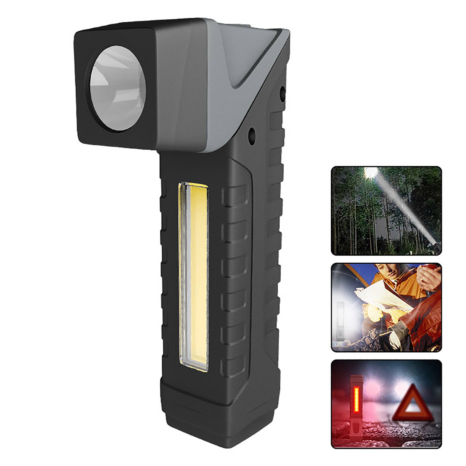 Magnetic Rotating COB Flashlight w/ Strong Beam 4