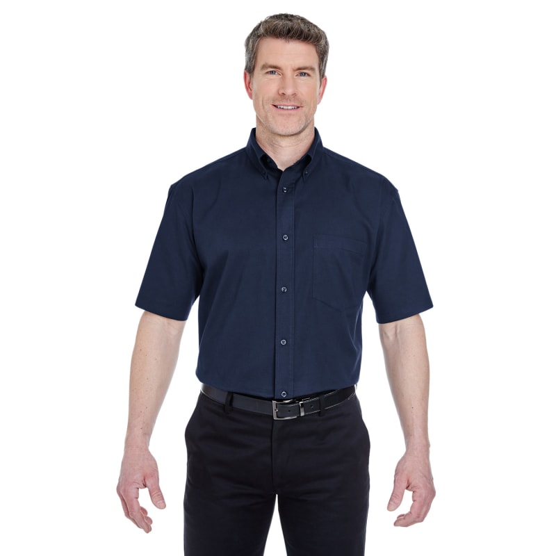 UltraClub Adult Short-Sleeve Whisper Twill 9