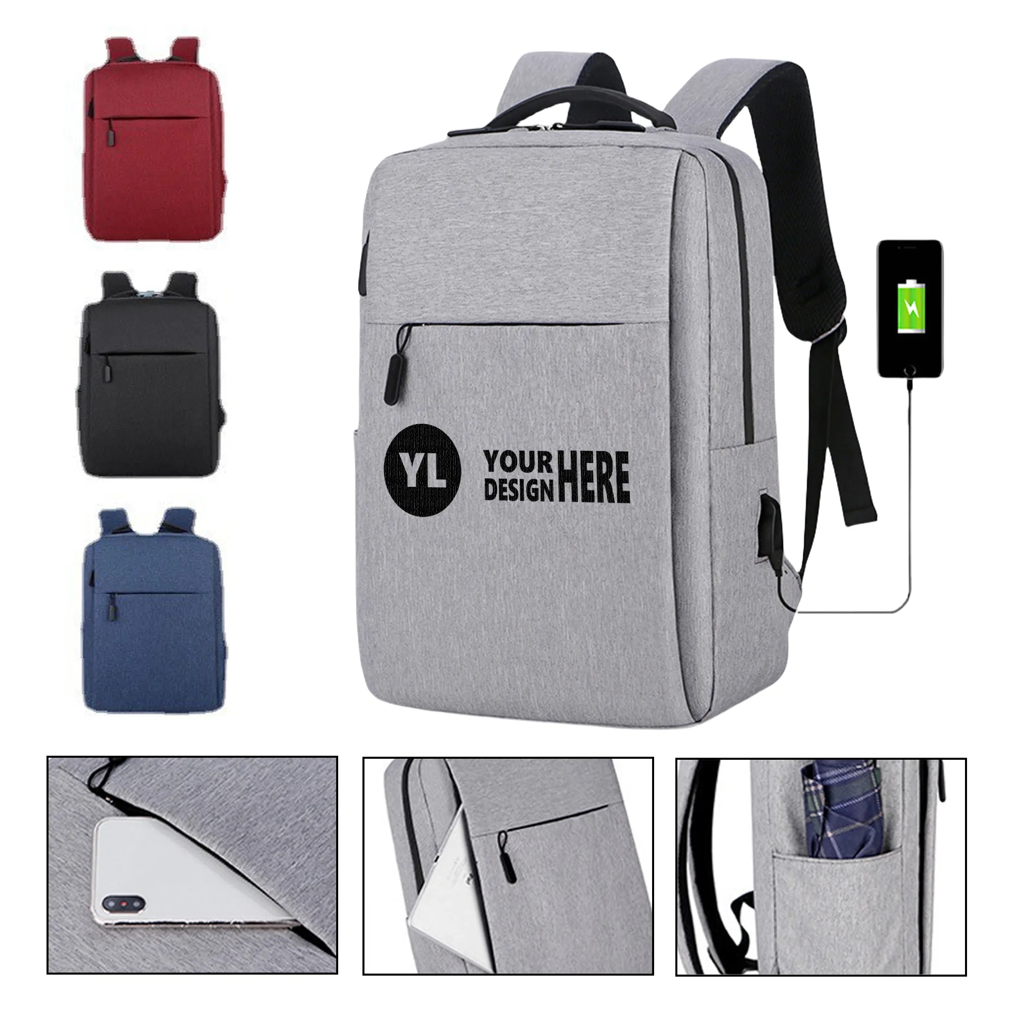 Backpack With USB Charging Port