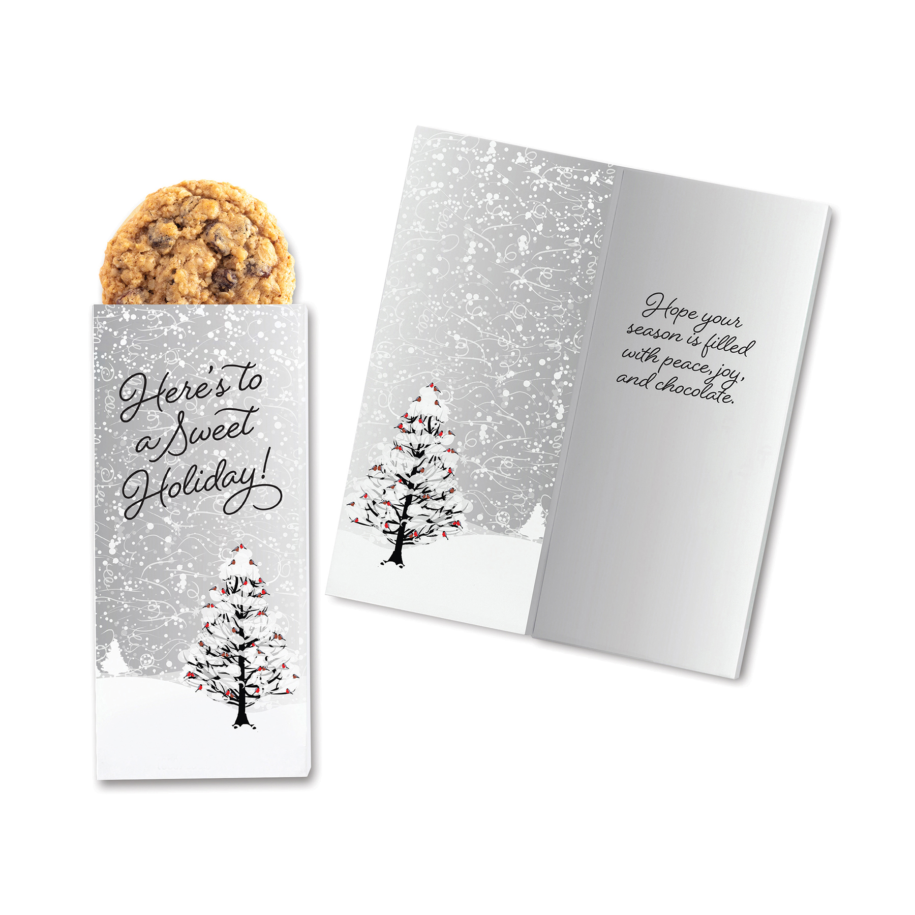 One Color Foil-Stamped Stock Cardinals Sweeter Cards with Oatmeal Raisin Cookies 3
