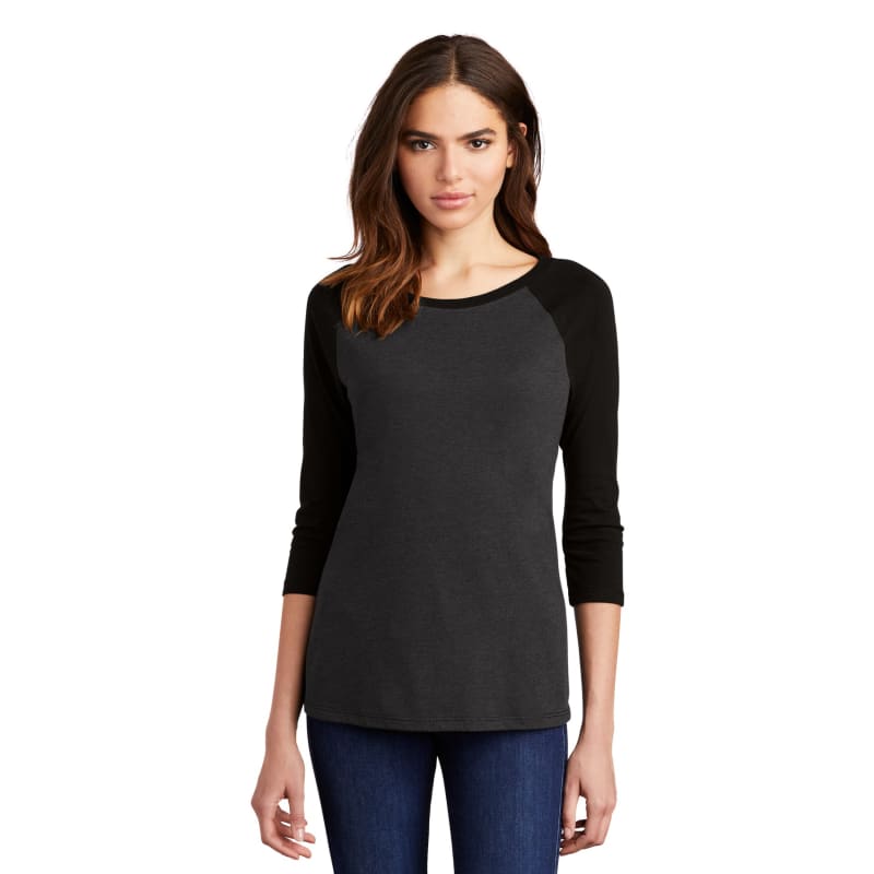 District Women's Perfect Tri 3/4-Sleeve Raglan. 10