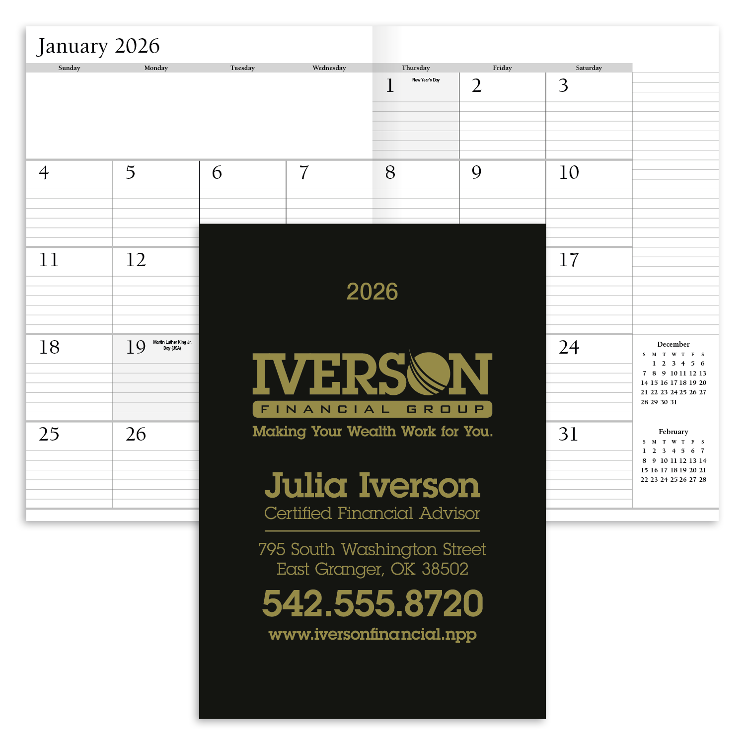 HotLine® Products Leatherette Planner 2