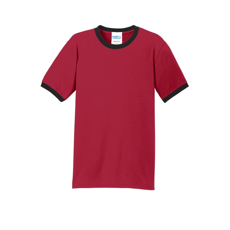 Port & Company Core Cotton Ringer Tee. 12